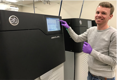 Dr Thomas Turner from our HLA Informatics research group testing a Sequel machine at PacBio's HQ